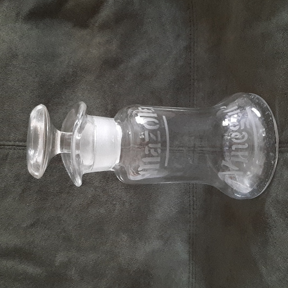 Vintage Mazola Etched Vinaigrette Cruet